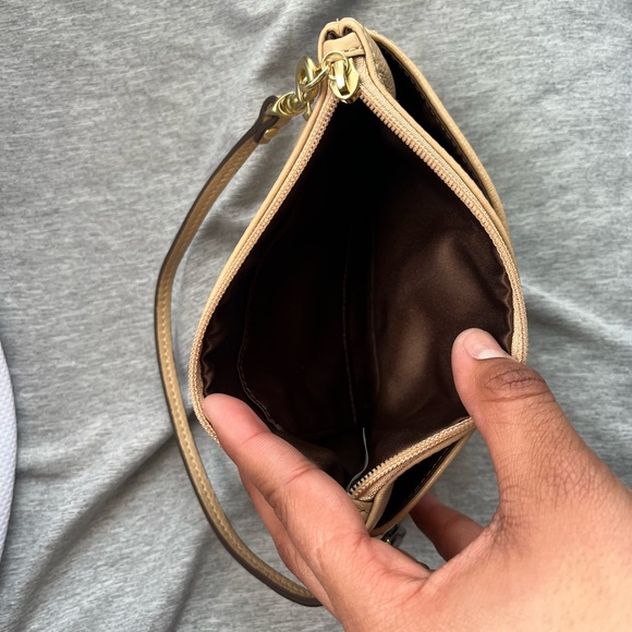 Coach Tan Leather Wristlet - Picture 3 of 4